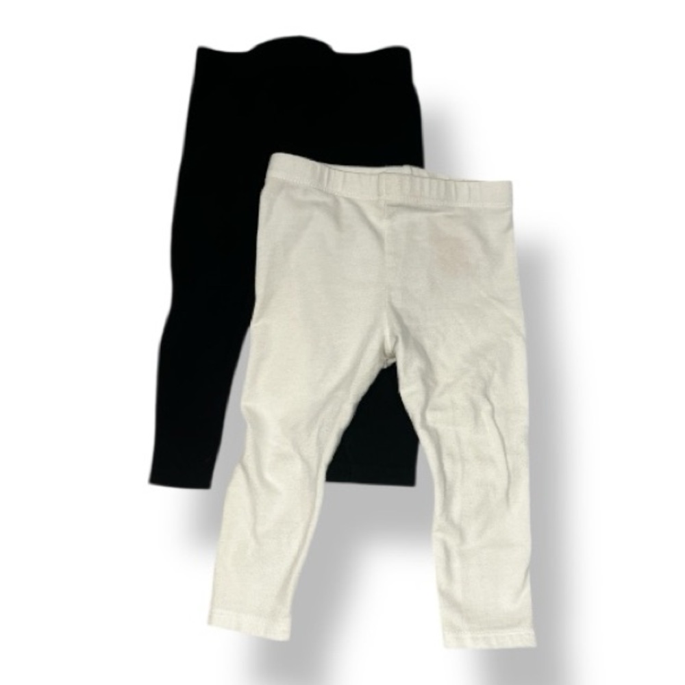 GUC Cat & Jack Baby Pants / Leggings - Black & White Set (6-9 months)